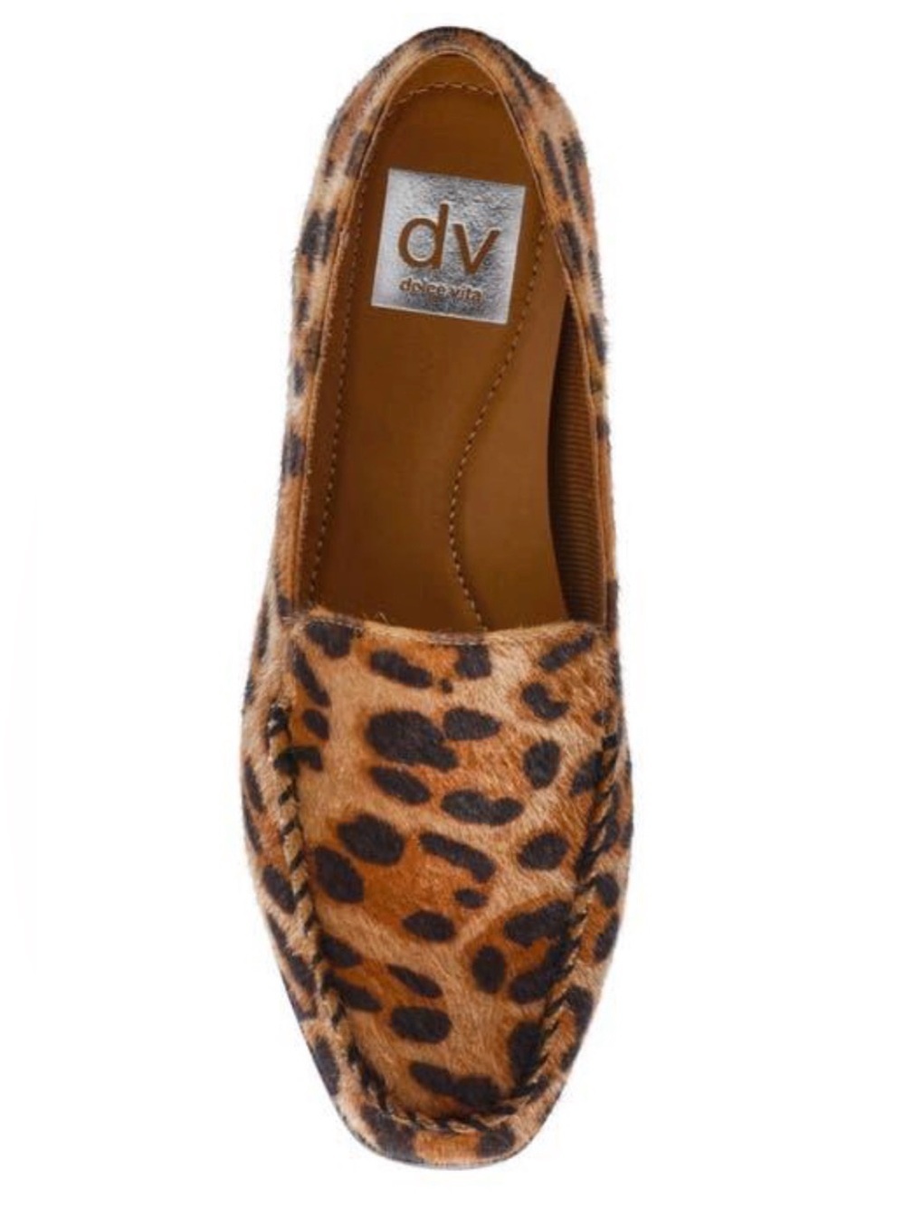 DOLCE VITA Brown Maxon Leopard Print Loafers size 7.5